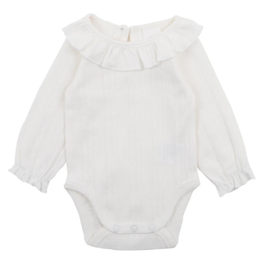 Bebe - Pointelle Long Sleeve Bodysuit