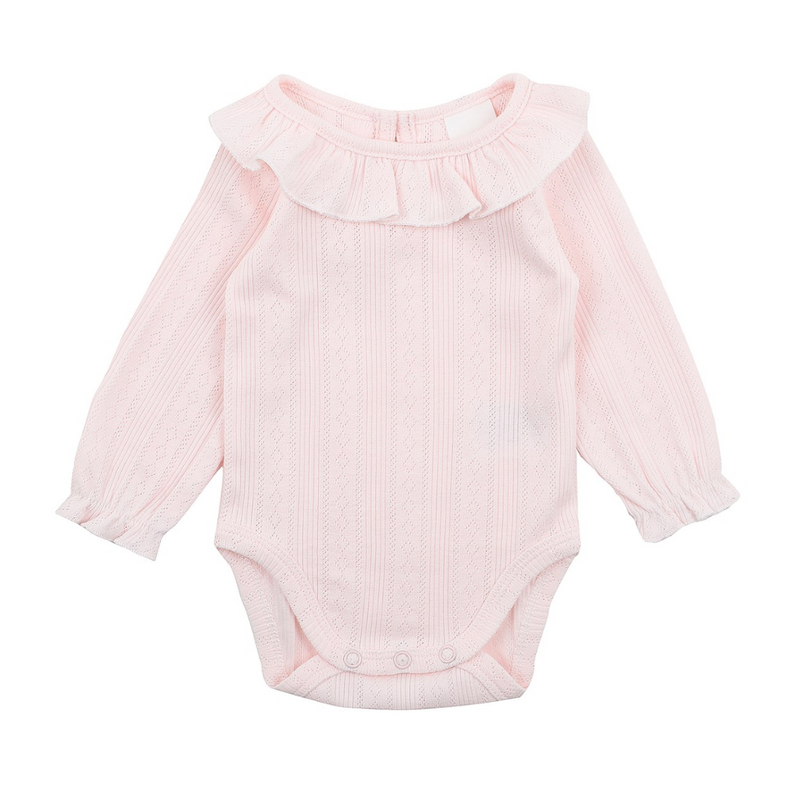 Bebe - Pointelle Long Sleeve Bodysuit