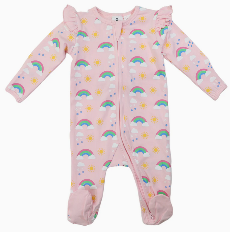 Korango - Sunshine & Rainbows Double Zip Onesie