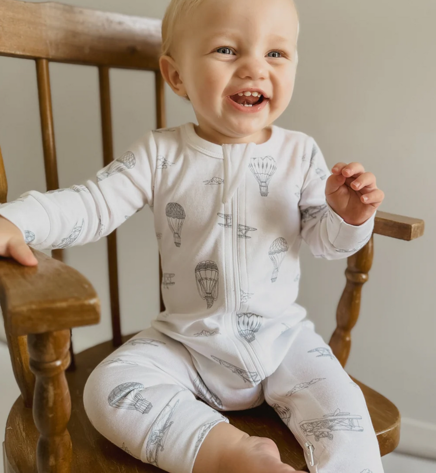 Aster and Oak - Air Balloon Zip Onesie