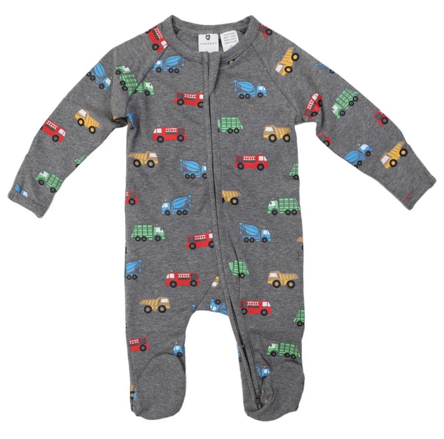 Korango - Truck Double Zip Onesie