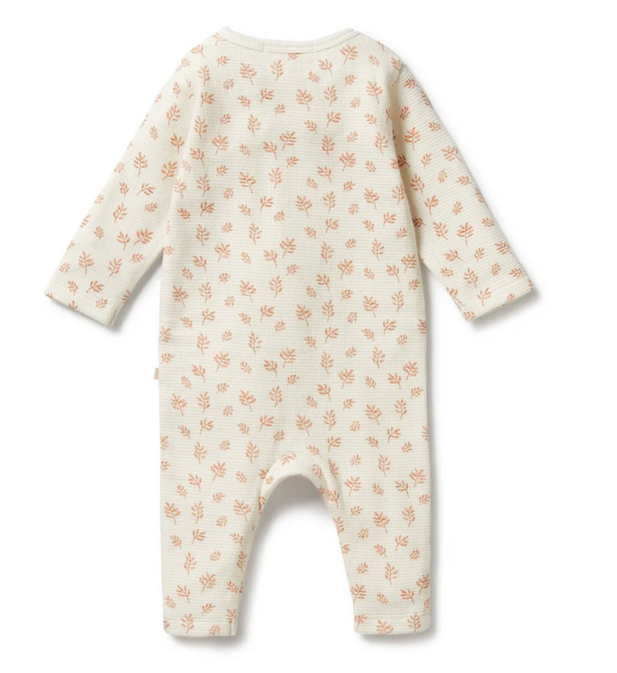 Wilson and Frenchy - Winter Bloom Organic Waffle Ruffle Onesie