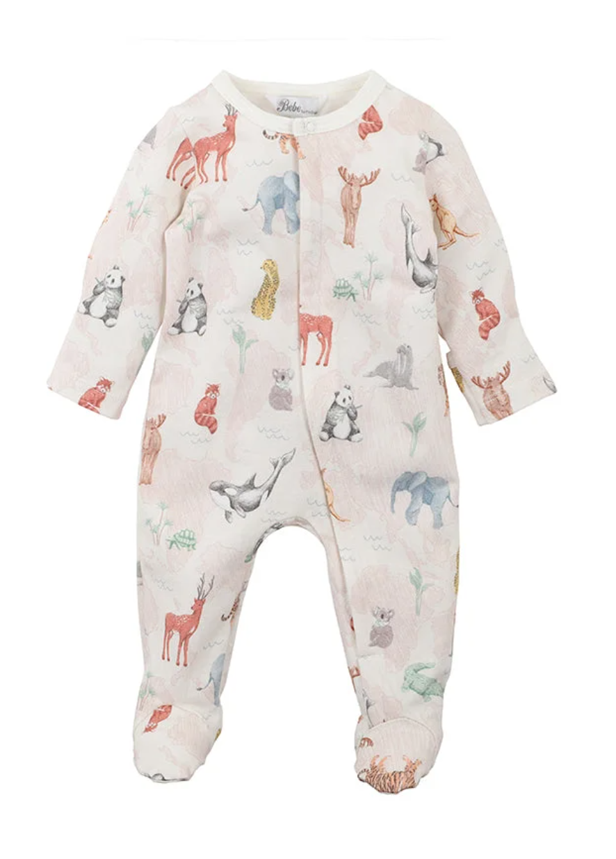 Bebe - Scout Print Zip Onesie