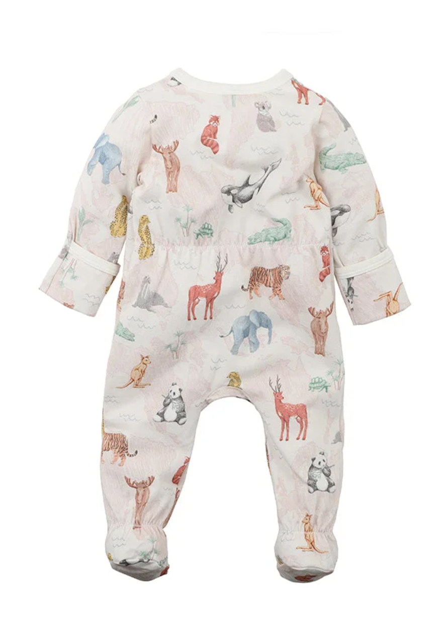 Bebe - Scout Print Zip Onesie