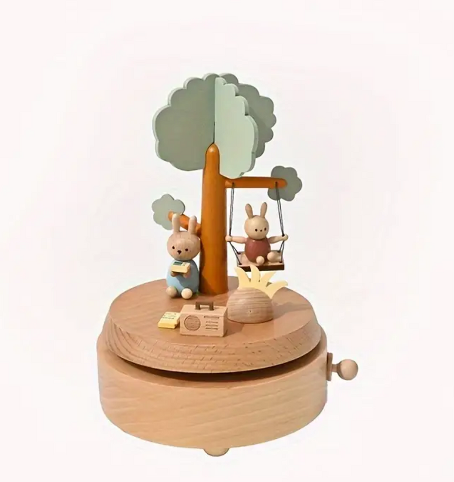 Swing Bunny Music Box