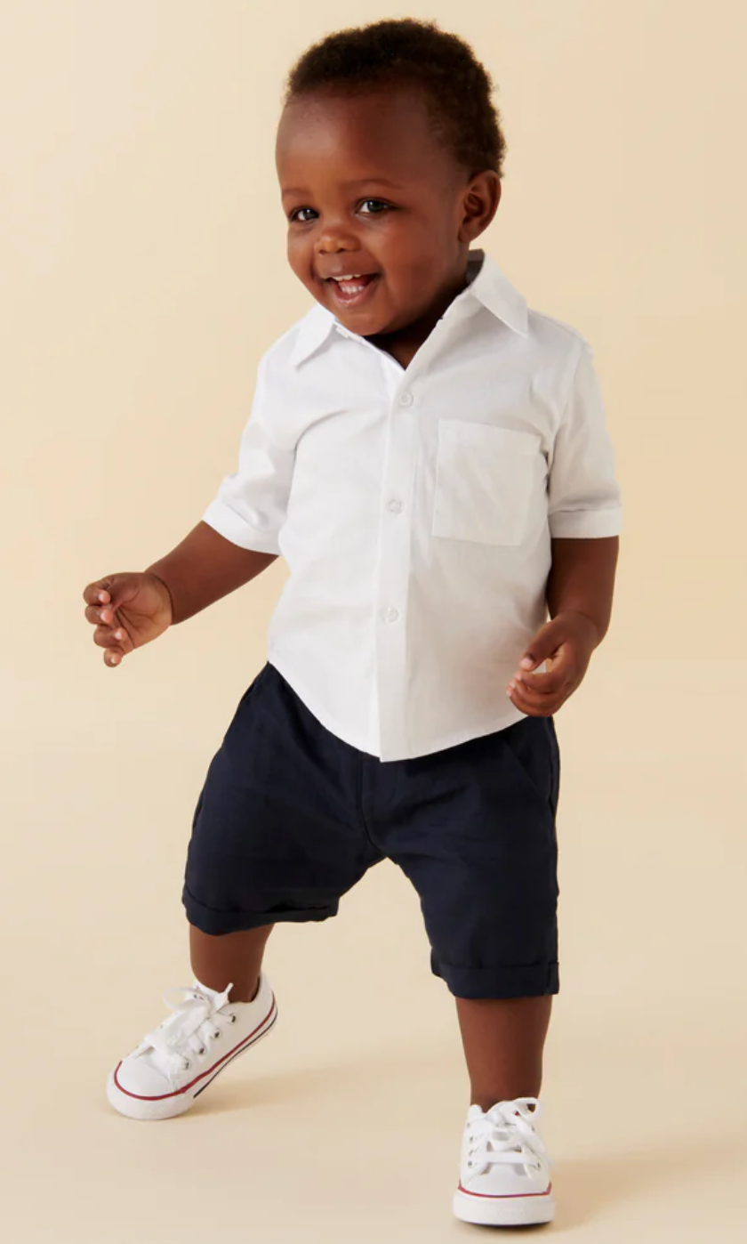 Designer Kidz Jackson Formal Shirt - White