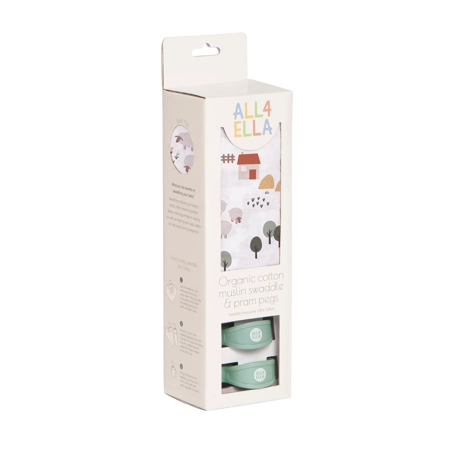 All4Ella Muslin and 2 pram peg gift box