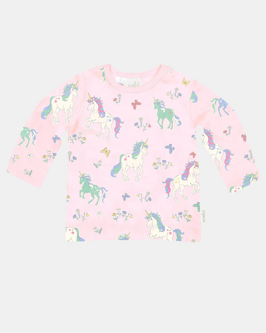 Toshi - Long Sleeve Baby Tee - Unicorn
