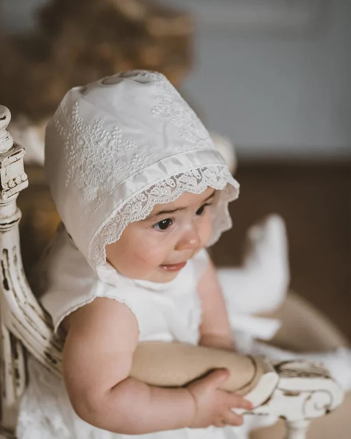 Bebe Lace Bonnet - Ivory