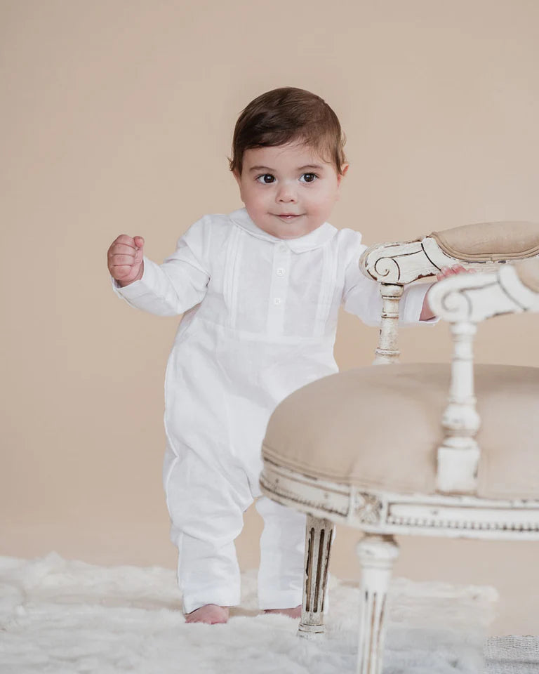 Bebe Oliver Linen Blend Romper