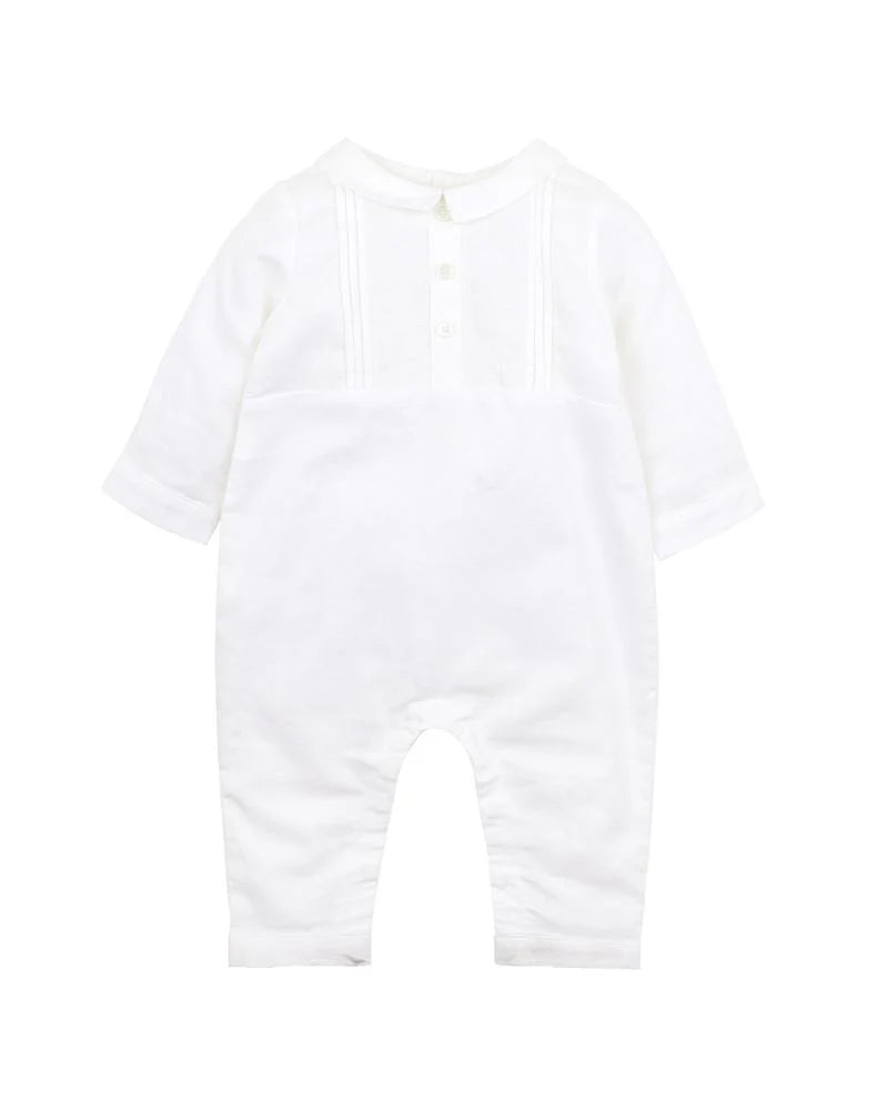 Bebe Oliver Linen Blend Romper