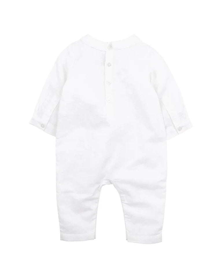 Bebe Oliver Linen Blend Romper