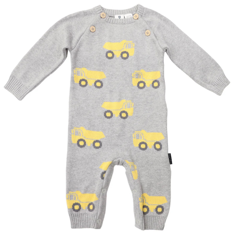 Korango - Knit Tip Truck Onesie