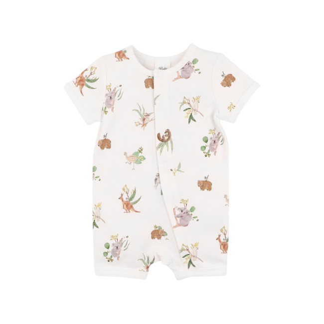 Australiana Organic S/S Zipsuit - Bebe