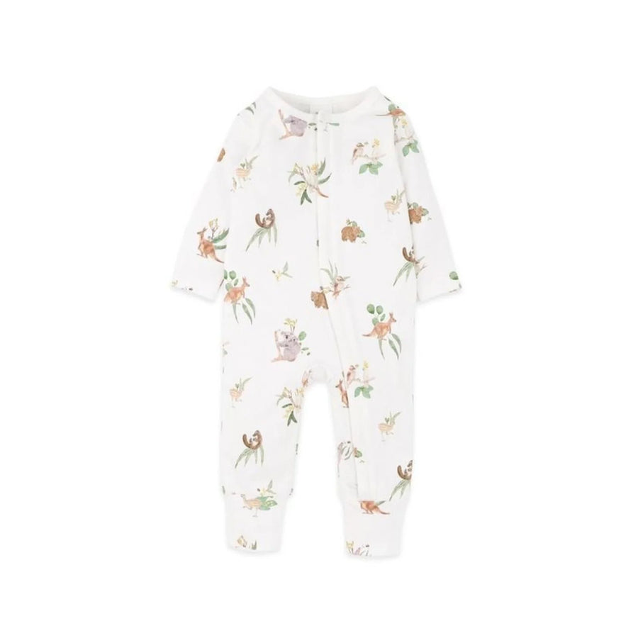 Australiana Organic L/S Zipsuit - Bebe