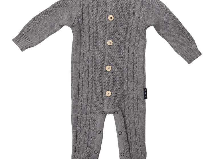 Korango - Cable Knit Button Up Onesie