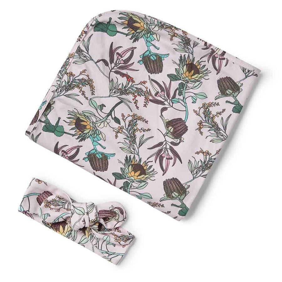 Banksia Organic Jersey Wrap & Topknot Set