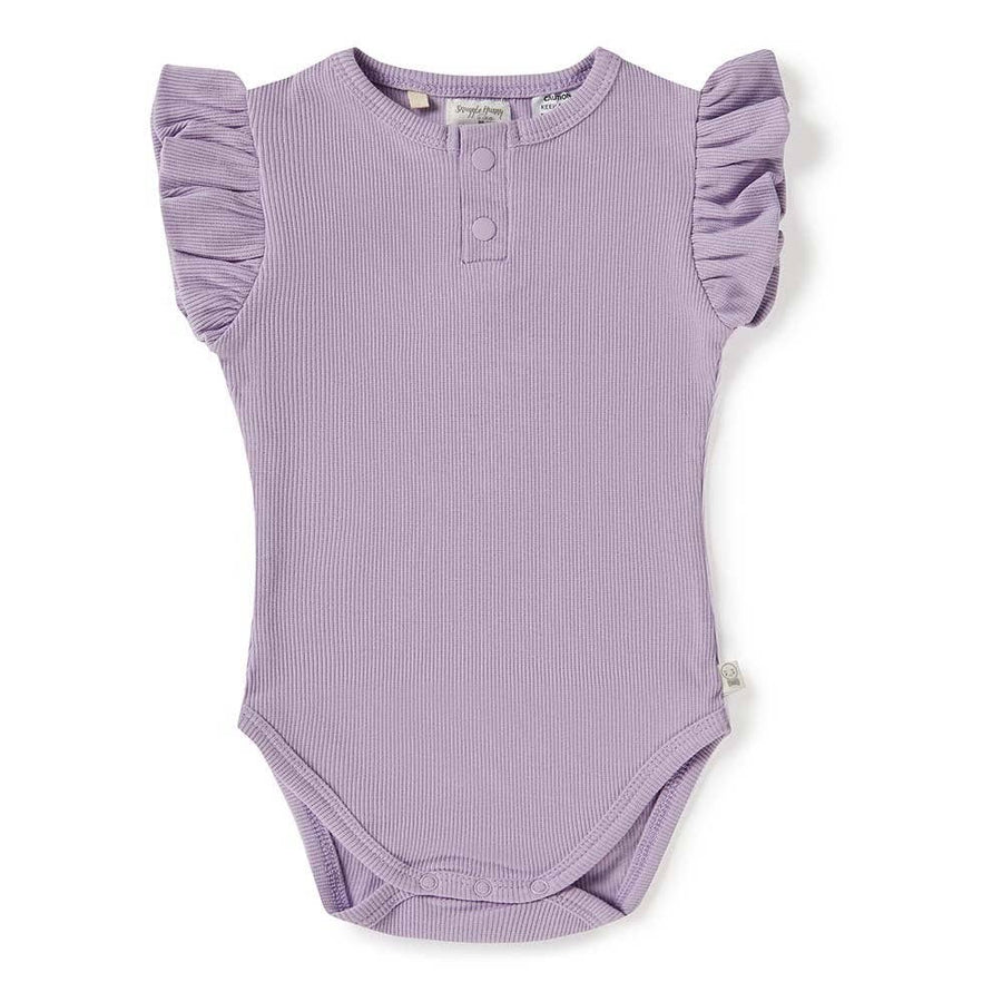 Jacaranda Short Sleeve Organic Bodysuit: Newborn (0000)