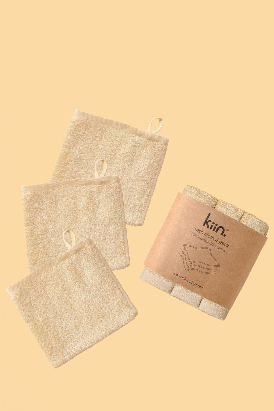 Kiin Wash Cloths 3 Pack