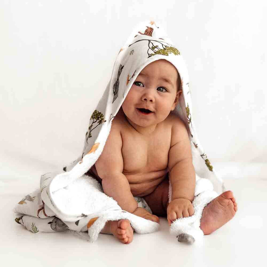Safari Organic Hooded Baby Towel
