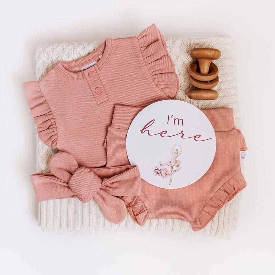 Rose Organic Bloomers: 3-6 Months (00)