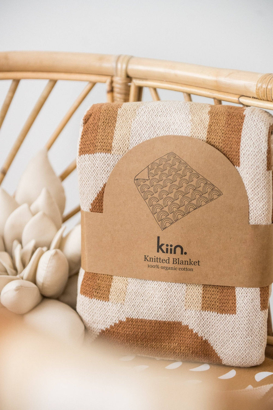 Kiin Organic Cotton Knitted Blanket