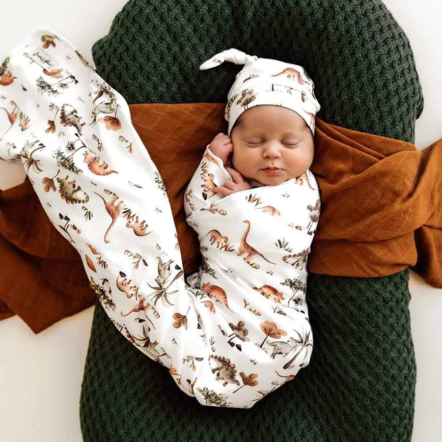 Snuggle Hunny Organic Jersey Wrap & Beanie Set