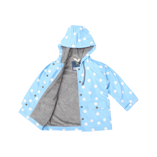 Korango Blue Colour Change Polkadot Raincoat