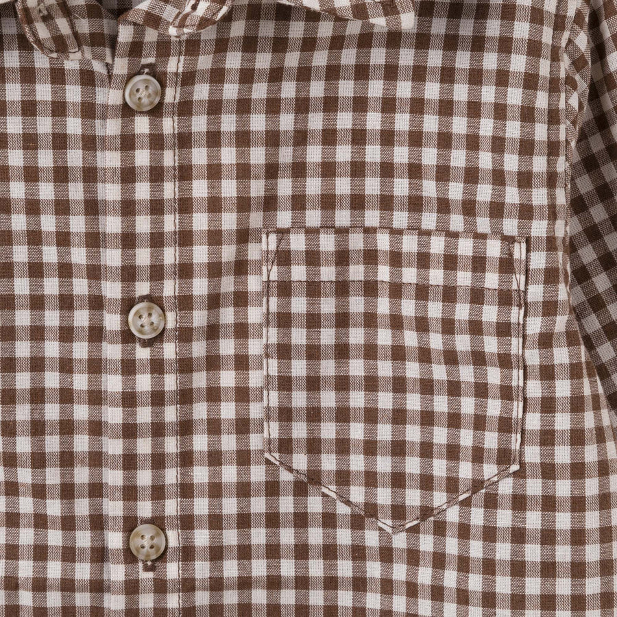 Designer Kidz Oliver L/S Choc Gingham