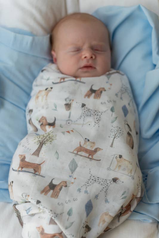 Dogs Day Out Muslin Wrap/Swaddle