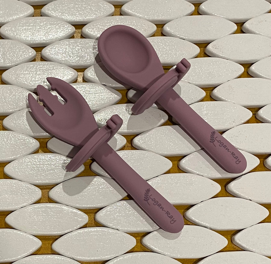 Logan-Ray snail silicone Spoon and fork set