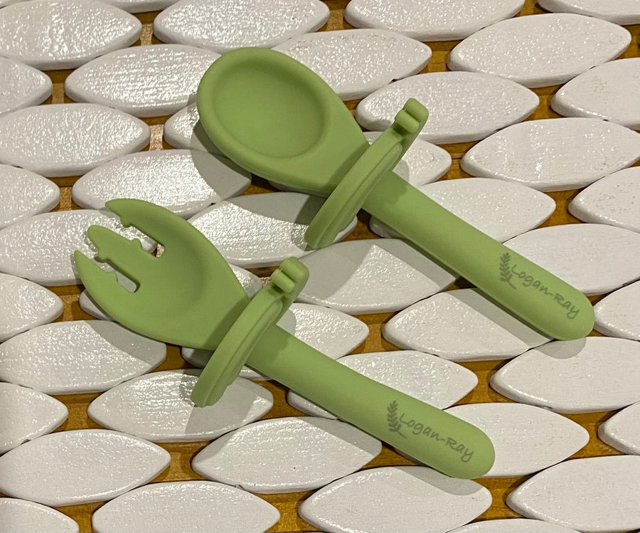 Logan-Ray snail silicone Spoon and fork set