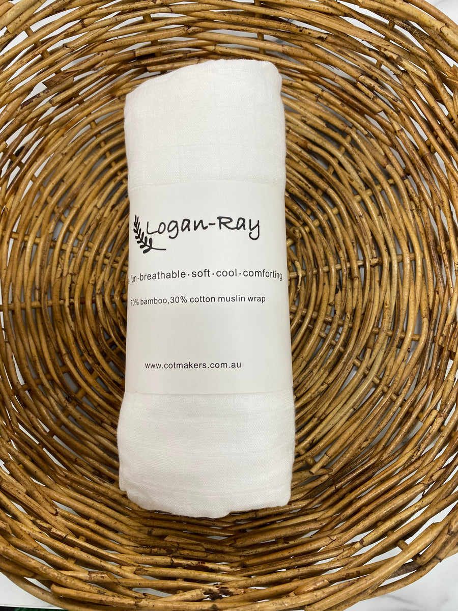 Logan-Ray Plain coloured Cotton/Bamboo swaddles